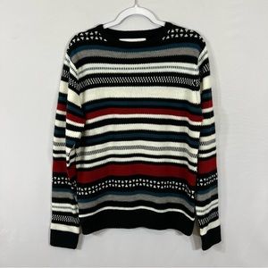 Soulstar Holiday Striped Crewneck Sweater men’s M